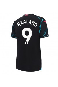 Manchester City Erling Haaland #9 Fotballdrakt Tredje Klær Dame 2023-24 Korte ermer